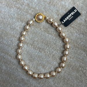 Vintage Karl Lagerfeld Japanese Glass Pearl Necklace